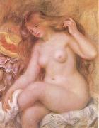 Pierre-Auguste Renoir Bather with Long Blonde Hair (mk09) Norge oil painting reproduction